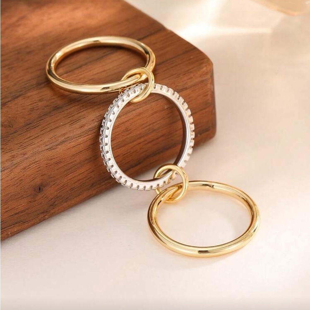 Stainless steel layered ring - Picture 4 of 5
